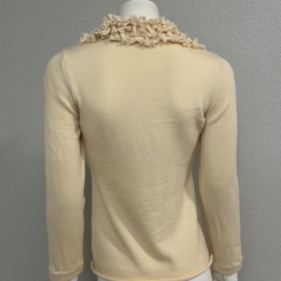 Escada Wool Cream Cardigan Sweater - Picture 6 of 9